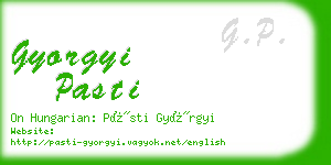 gyorgyi pasti business card